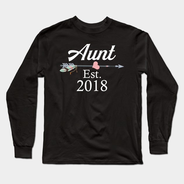 Aunt Est 2018 Long Sleeve T-Shirt by Diannas